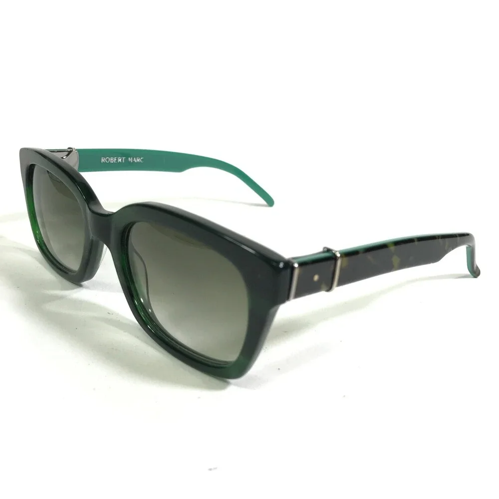 Robert Marc Sunglasses 682-223 Green Tortoise Rectangular Frames w/ Green Lenses